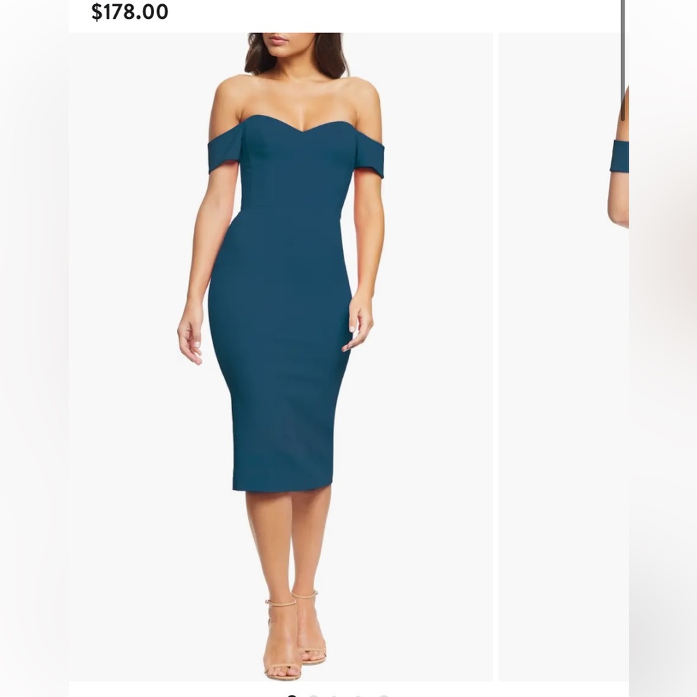 NWT Dress The Population Bailey Off the Shoulder Body-Con Dress